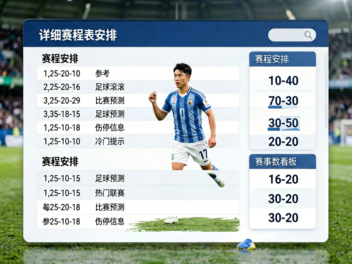 详细赛程表与时间安排